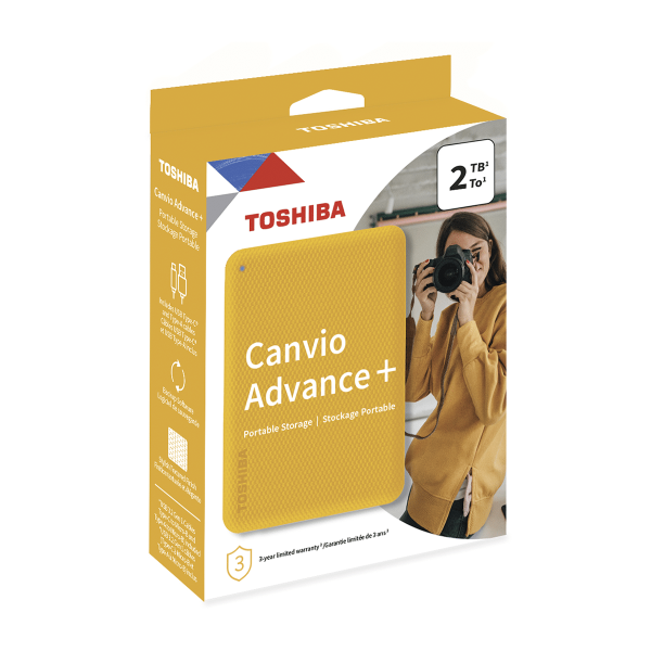 Toshiba Disco Duro Canvio Advance 2TB Amarillo - HDTCA20XYCAB - Imagen 2